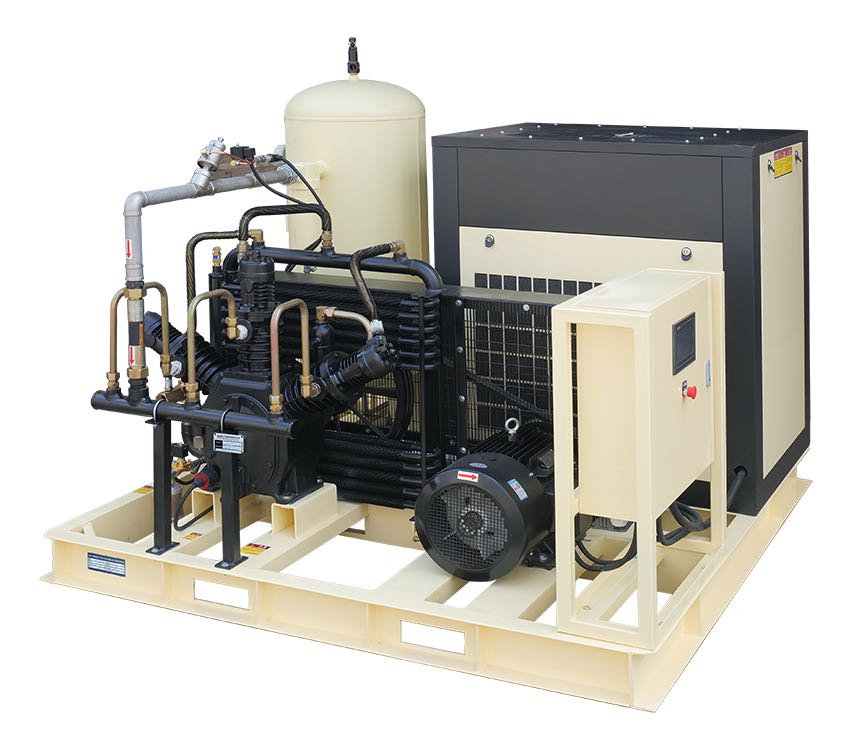 吹瓶專用空壓機(jī)恒達(dá)牌6m3/min，4.0mpa螺桿增壓一體式高壓空壓機(jī)